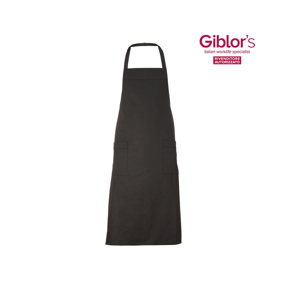 Grembiule Amsterdam Nero con Pettorina | Resistente e Professionale