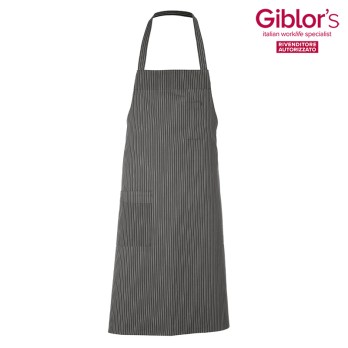 Tablier Cannes Pinafore 2 Poches Mélange Coton Rayé Italiantrendy