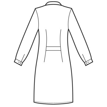 Women's White Smock with Snaps, Short or Long Sleeve