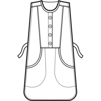 Grembiule Donna a Taglia Unica da Lavoro Per Alimentari Bar In 12 Colori