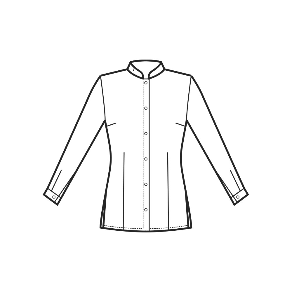 CAMICETTA HOLLYWOOD STRETCH BIANCO-Isacco-0258P-025800-0