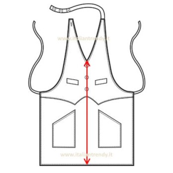 Schürze mit Latzweste für Restaurants, Bars und Kellner