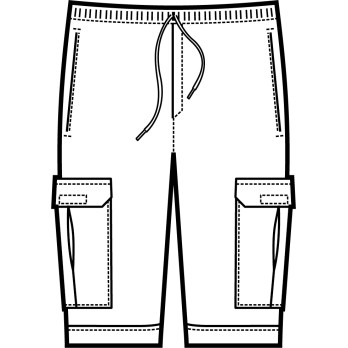 Bermuda Uomo Cargo Con Elastico In Vita Tasche Laterali Acquista Online