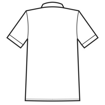 White Korean Men's Half-Sleeve Cotton Jacket with Split for Doctor's Work