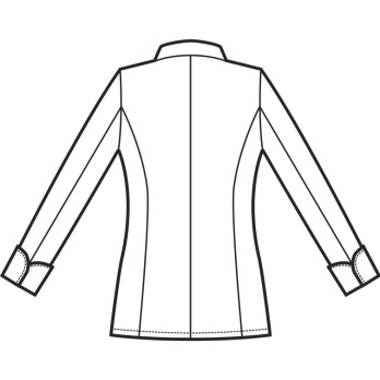 Damen-Slim-Kochjacke in Schwarz, Fuchsia, Rosa oder Braun ML MM Lady Chef