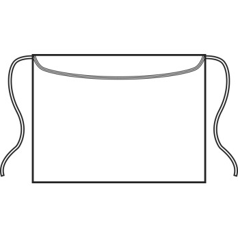 Grembiule Lungo in Cotone Bianco con Inserto a Contrasto Per Chef o Cuoco