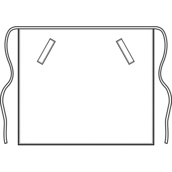 Langer, weißer oder schwarzer Baumwollschürze mit einer Länge von 100x90 cm im französischen Stil online erhältlich.