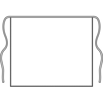 Lange Schürze 100x90 in Weiß oder Schwarz ohne Taschen - Sehr lang