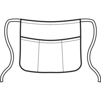 Short Gray Pinstriped Apron for Bars, Pubs, Ice Cream Shops, Pizzerias