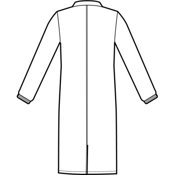 Blouse Blanc à Col Mao Slim Élastique Médical pour Homme