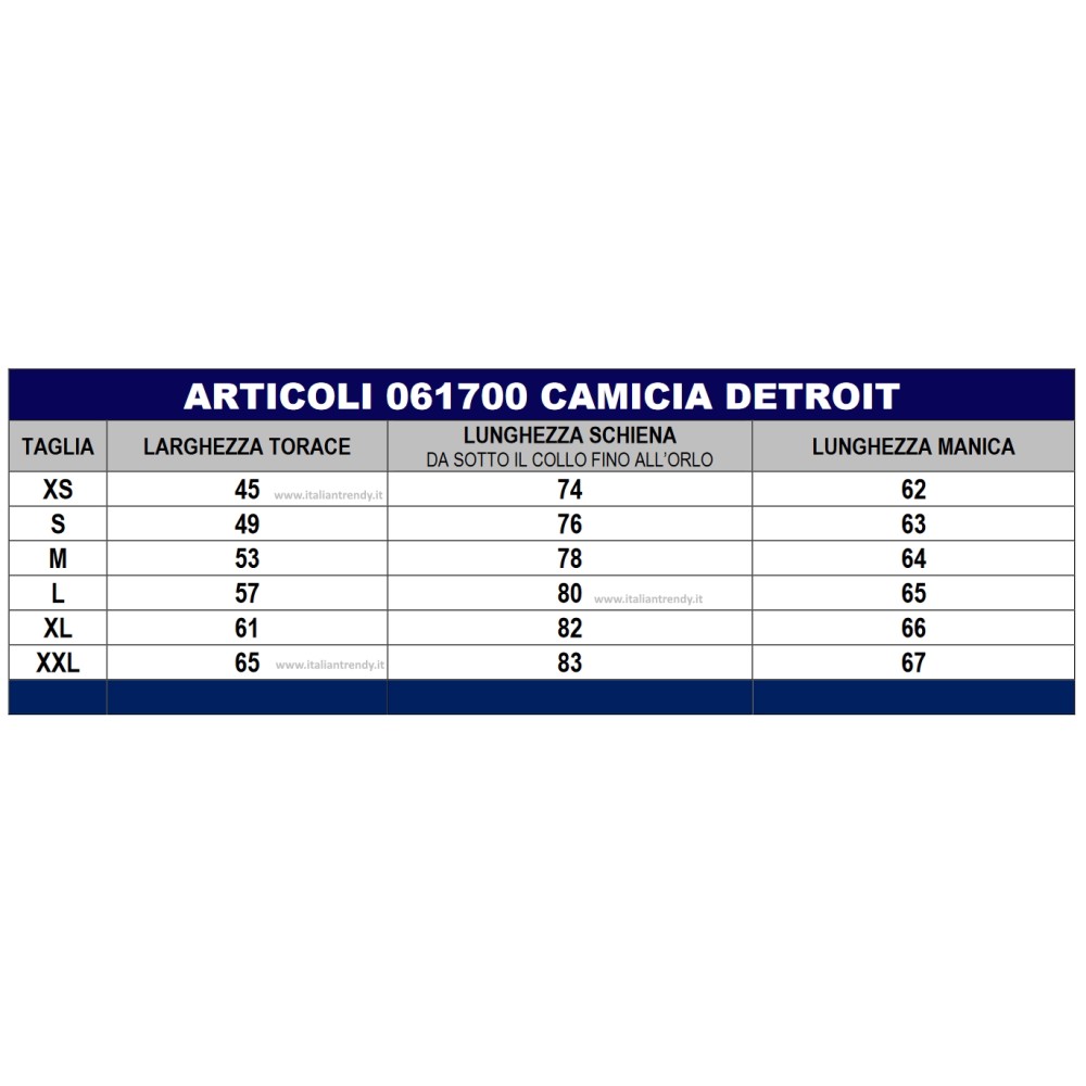 CAMICIA DETROIT UNISEX STRETCH BIANCO O NERO M L M M-Isacco-0617P-061701-0