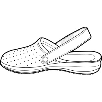 Perforated Unisex White Non-Slip Ergonomic Clogs. For work