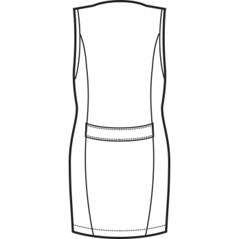 Smanicato Bianco A Casacca, Donna in Cotone. Gilet Per Centro Estetico