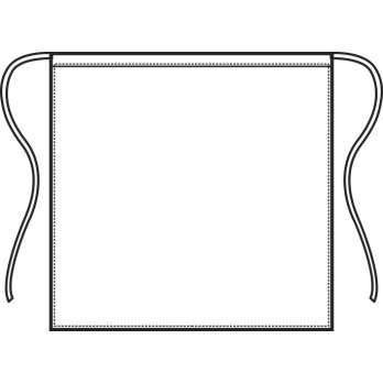 Schürze mit Taille Davantino Weiß 70 x 60 aus Baumwolle für Köche oder Chefköche