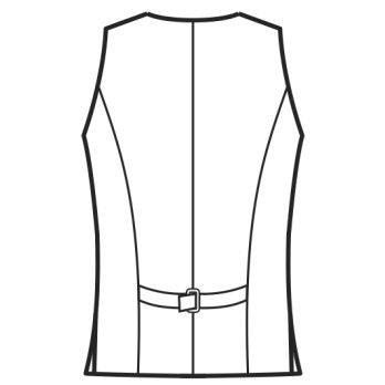 Chaleco de mujer negro entallado. Para uniformes. Compra en línea.