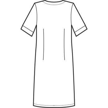 Bata de mujer larga, manga corta de algodón blanco. Ahora en línea.