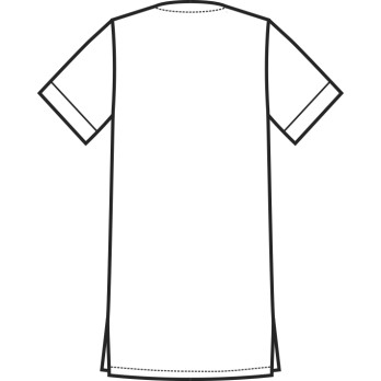 Casacca Donna Bianca e Riga, Maniche Corte Settore Alimentare, Pulizie