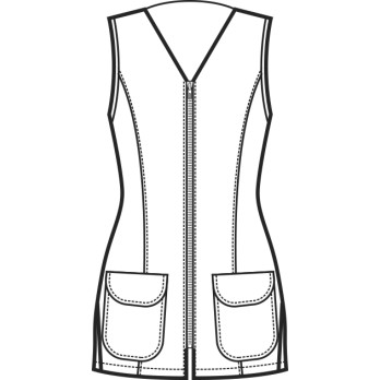 Casacca Gilet Bianca Da Donna con Zip. Per Spa, Estetista. Ora On Line