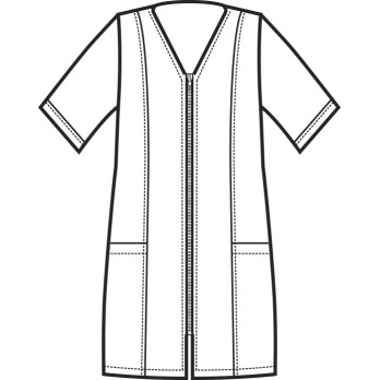 Casacca a Righe Azzurre da Donna Spa Centro Benessere Cotone Maniche Corte italiantrendy victoria 006802