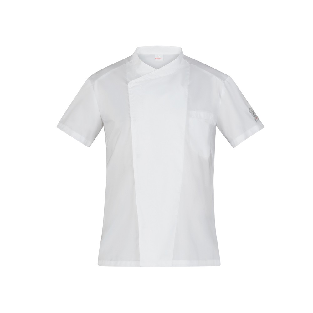 Lightweight Chef Jacket Short Sleeve Slim Breathable Net Back
