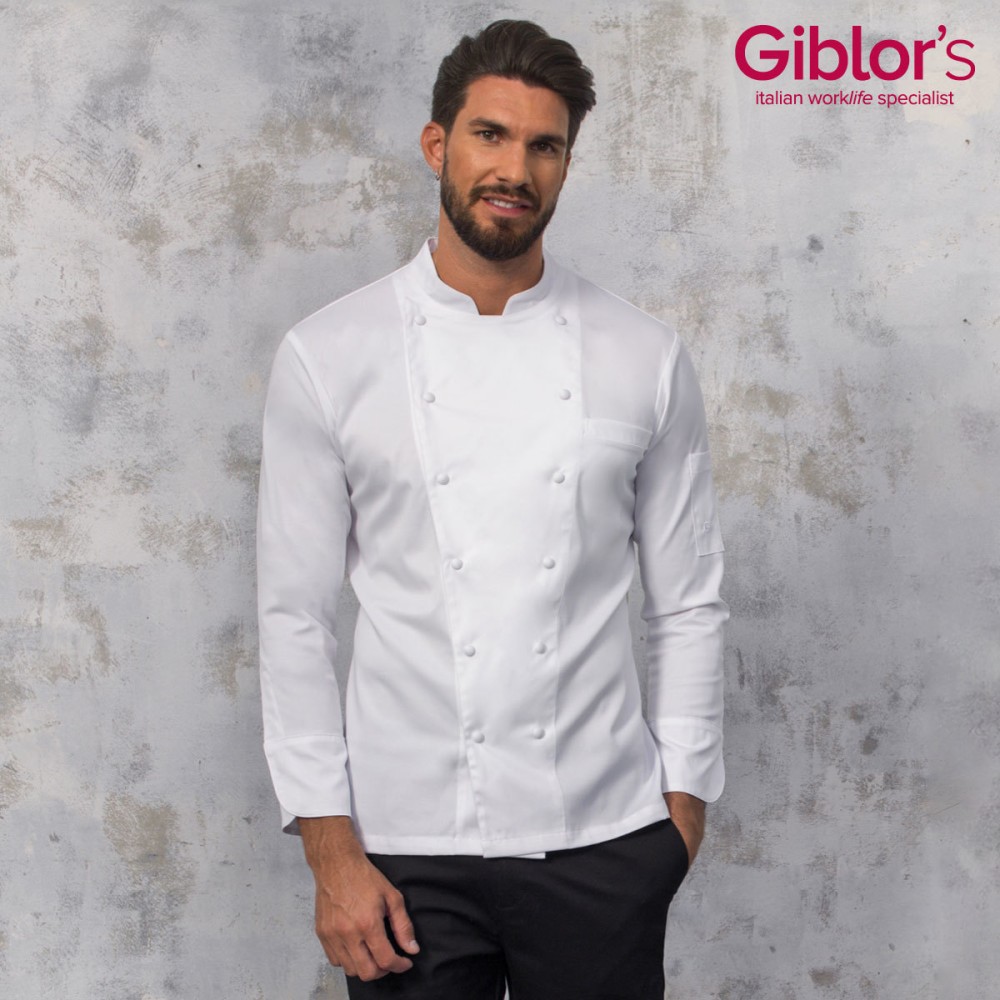 Giacca Chef Uomo Alessio Giblor’s Elegance in Tencel™ Alta Eleganza Professionale La voglio!