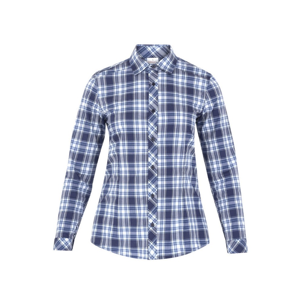 Damenhemd Schottisch oder Kariert Elastisch Für Arbeit In Bar Pub italiantrendy lilly