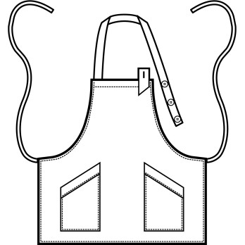 Schürze Damen Antifleck Schwarz oder mit Einsätzen für Kosmetikerin oder Friseurin-Sherry Superdry isacco