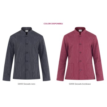 Veste Coréenne Rayée Noire ou Bordeaux Homme Uniforme Hôtels Hôtel Portier