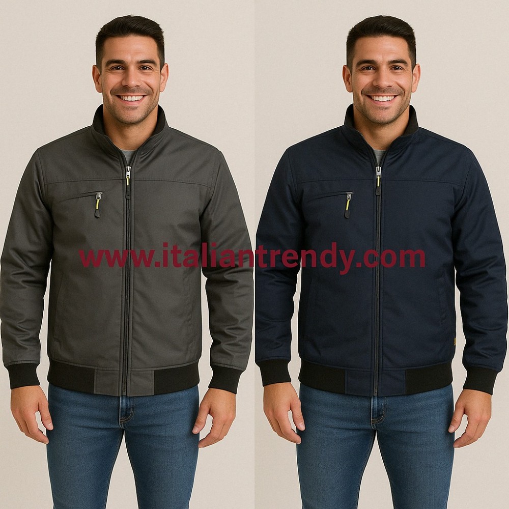 giubbotto bomber seattle grigio blu nero comfort e protezione con maniche removibili italiantrendy