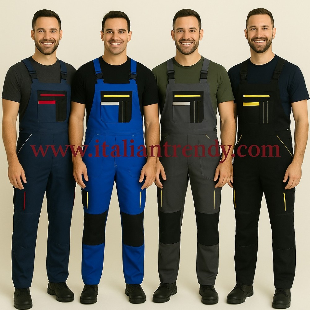 Berufliche Latzhose aus robustem, elastischem Canvas aus Baumwolle.