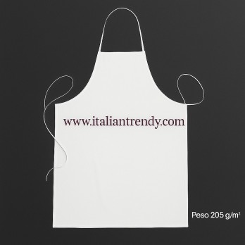 Stock of 10 White Aprons 70 X 85 in Cotton for Kitchen or Bakery