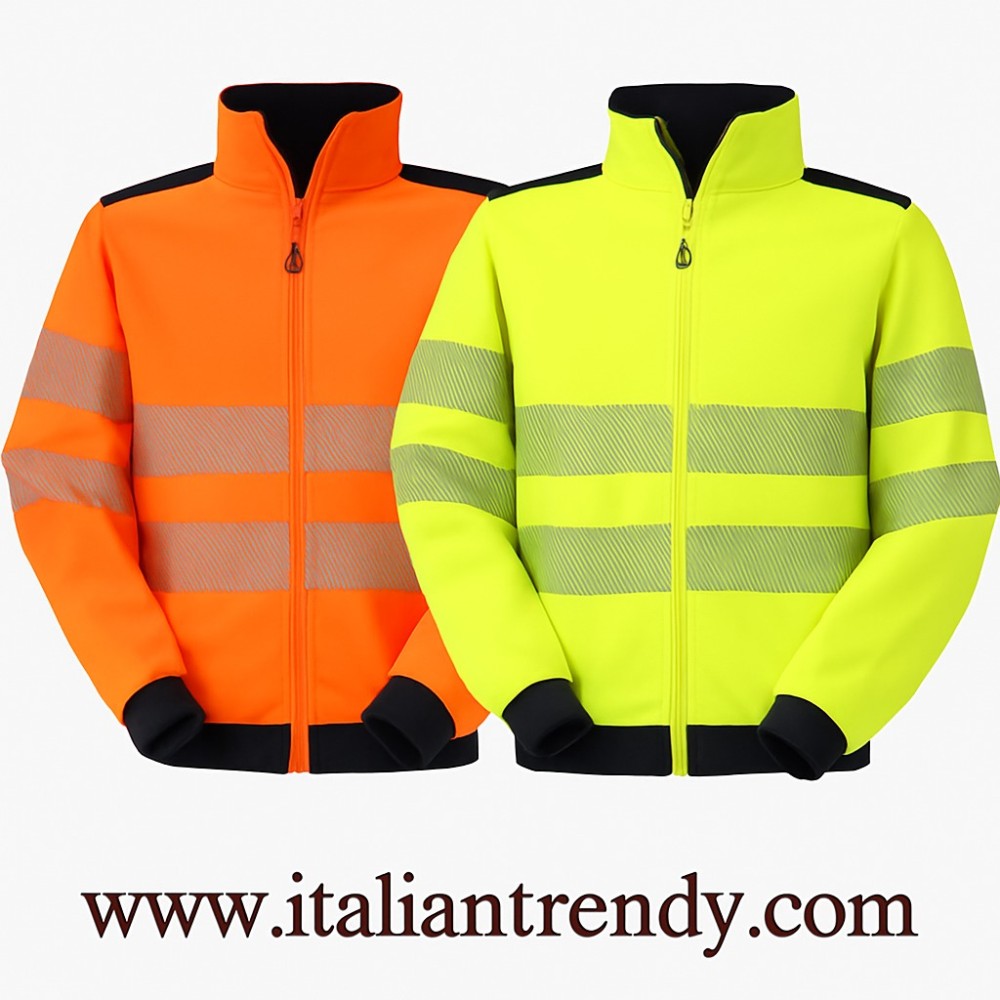 Men's Winter Jacket in Orange, Yellow High Visibility, Waterproof
