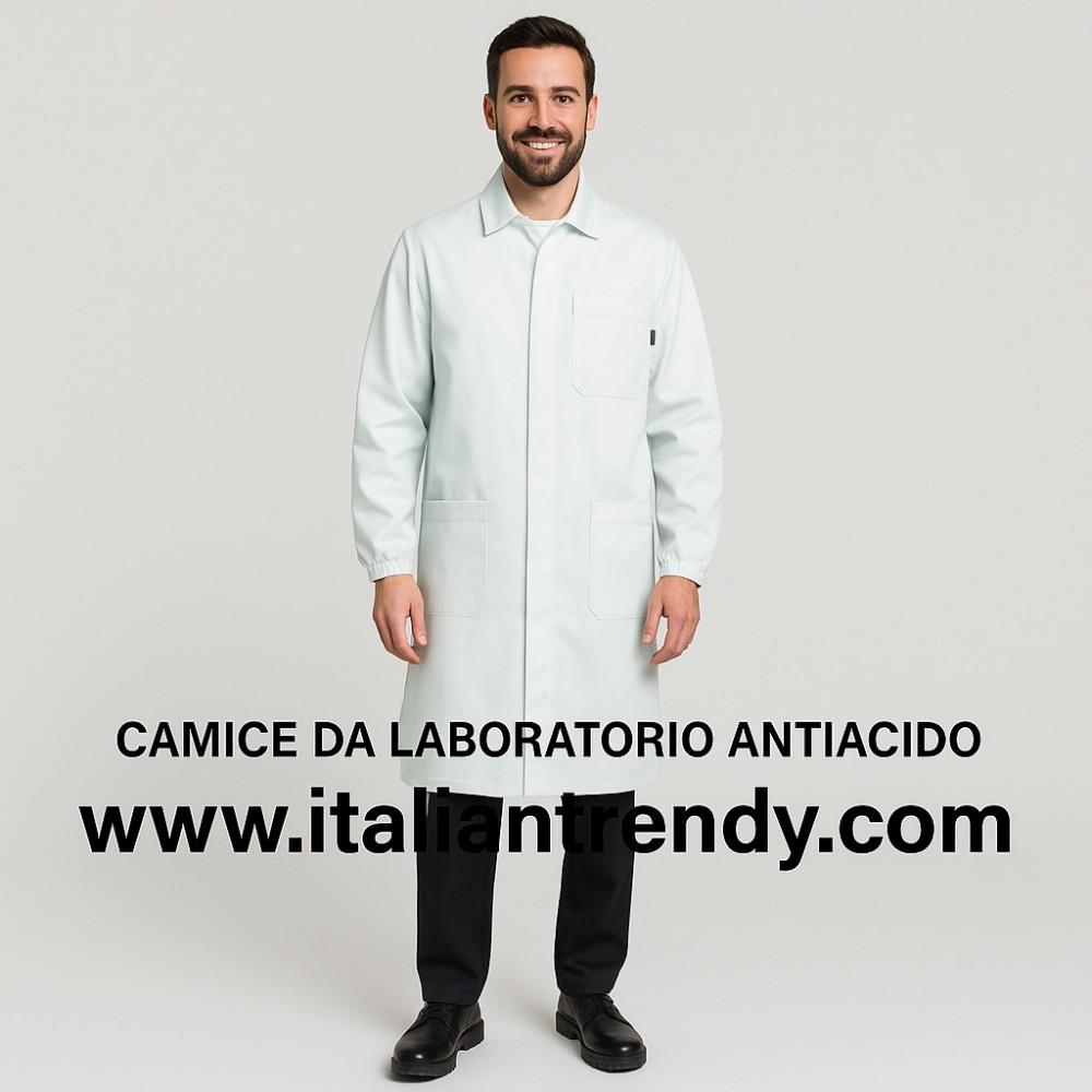 camice bianco uomo antiacido antistatico laboratorio professionale certificato tipo 6 a60137 italiantrendy milano