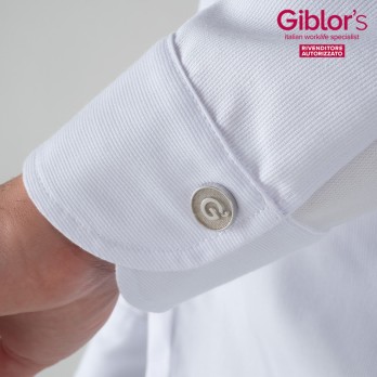 Roger – Giacca-Camicia da Chef Slim Fit comfort in Tessuto Elasticizzato