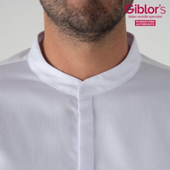 Roger – Giacca-Camicia da Chef Slim Fit comfort in Tessuto Elasticizzato