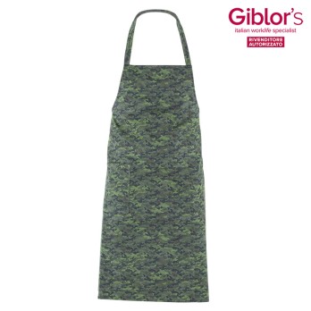 Grembiule Parigi Con Pettorina 100% Cotone Fantasia